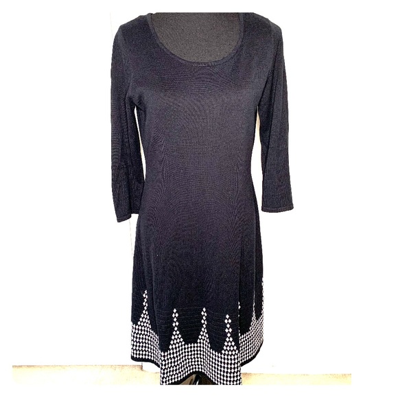 Nine West Black and White Sweater Dress - Picture 1 of 4